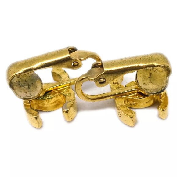 Chanel CC Earrings Clip-On Gold 233 163442 - Picture 3 of 4